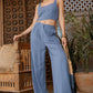 Work It! HIGH WAIST PLEATED WIDE LEG PANTS