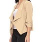 Bear’s Best Front Draped Solid Blazer