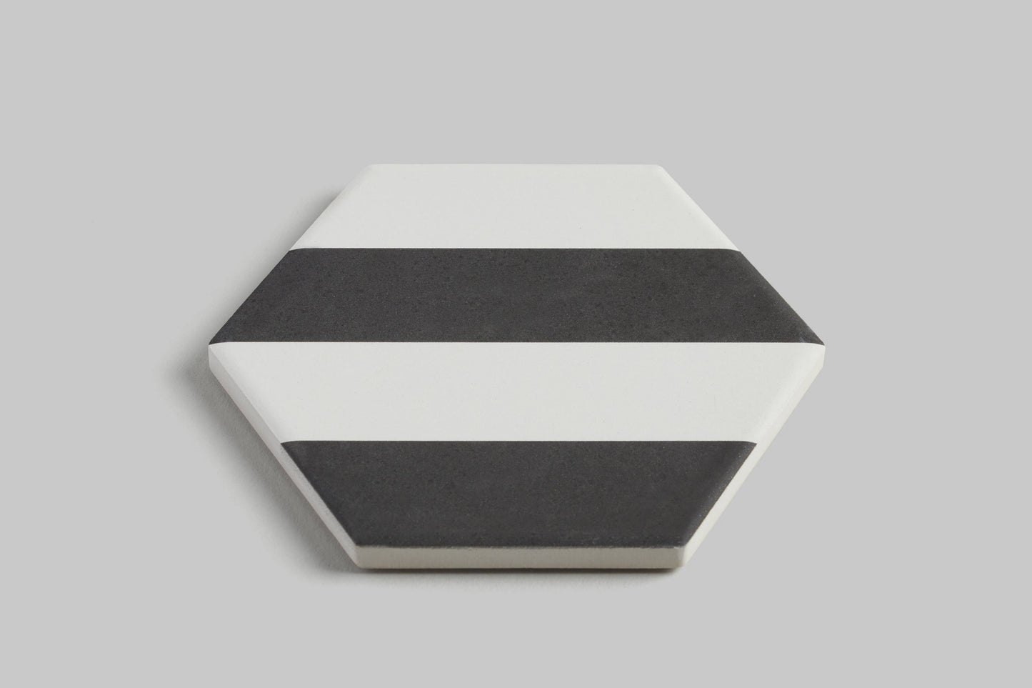 Hexagonal Eco-Chic Diatomaceous Coasters in Gray Tones 3 Set