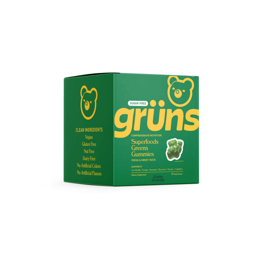 Grüns Adult Sugar Free Superfood Greens Gummies, 30 Servings