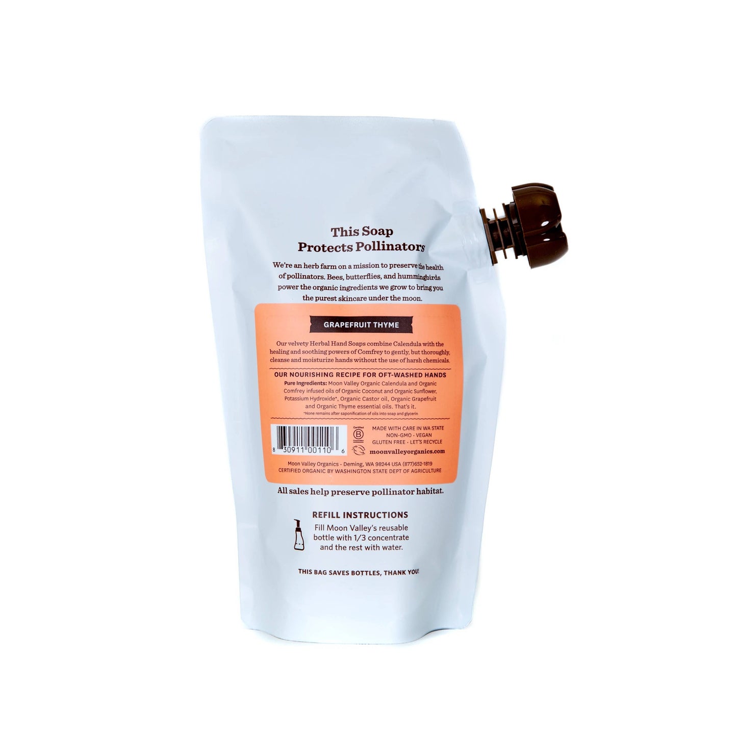 Grapefruit Thyme Foaming Herbal Hand Soap Concentrate