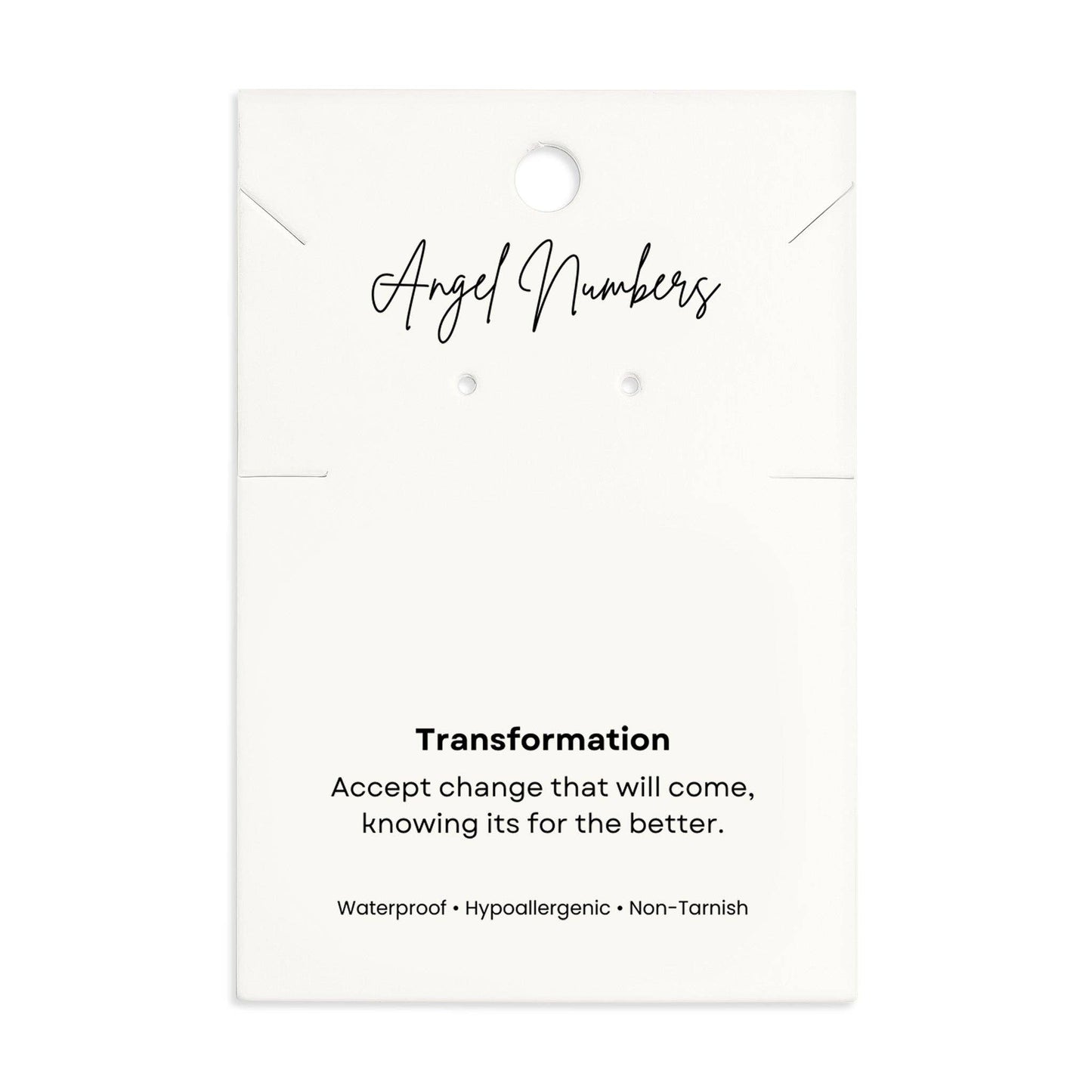 Angel Number Display Cards (Necklaces, Earrings, Bracelets): 555 / Transformation