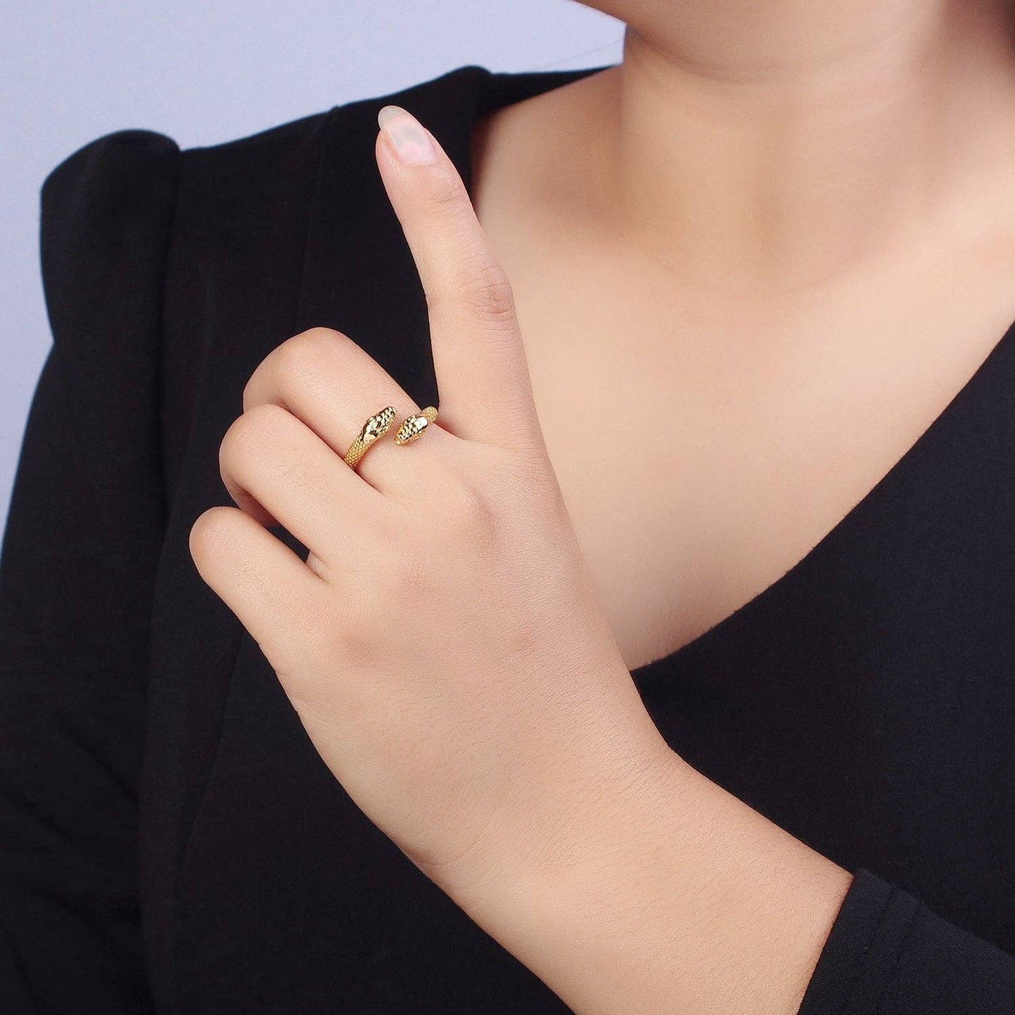 Dainty Gold Snake Ring