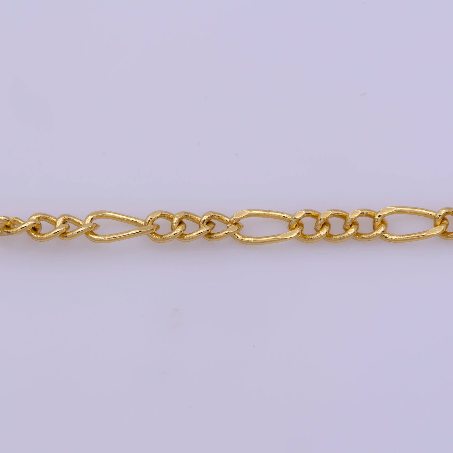 2mm Dainty Gold Figaro 18 Inch Layering Chain Necklace