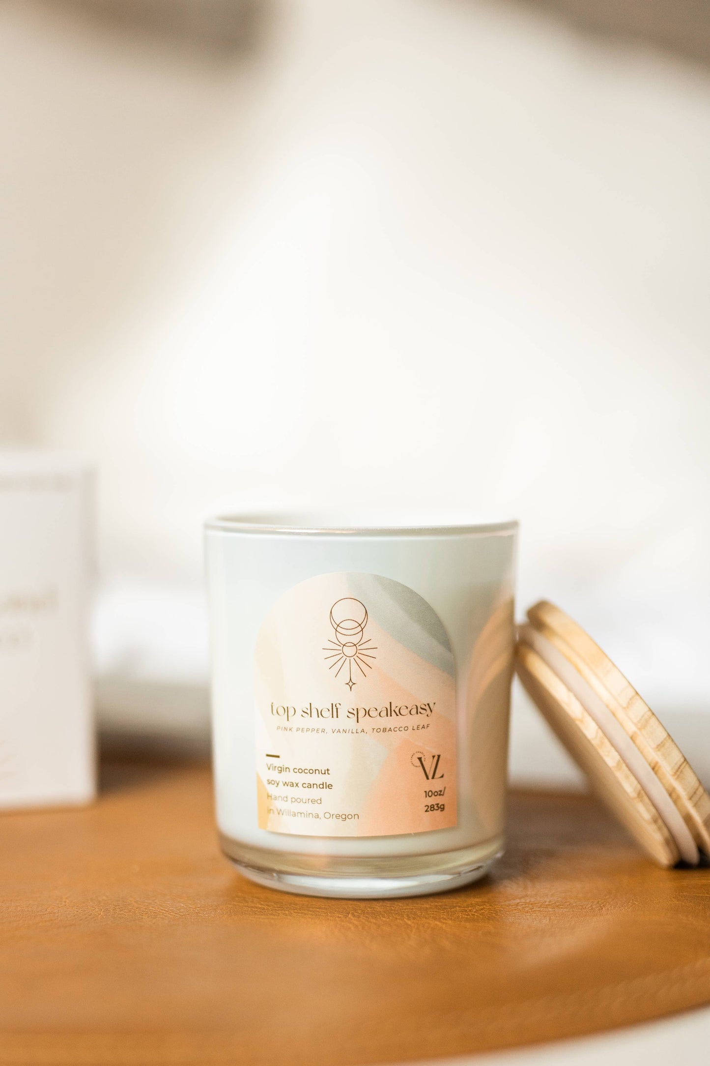 Top Shelf Speakeasy | moody warm masculine wood wick candle