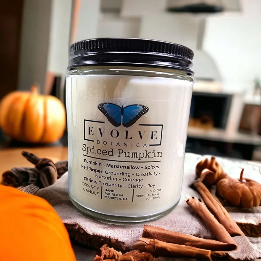Spiced Pumpkin Soy Candle with Wood Wick