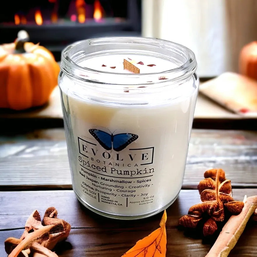 Spiced Pumpkin Soy Candle with Wood Wick