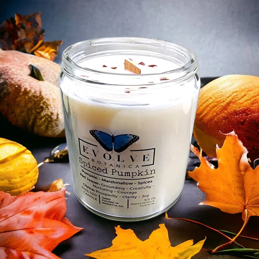 Spiced Pumpkin Soy Candle with Wood Wick