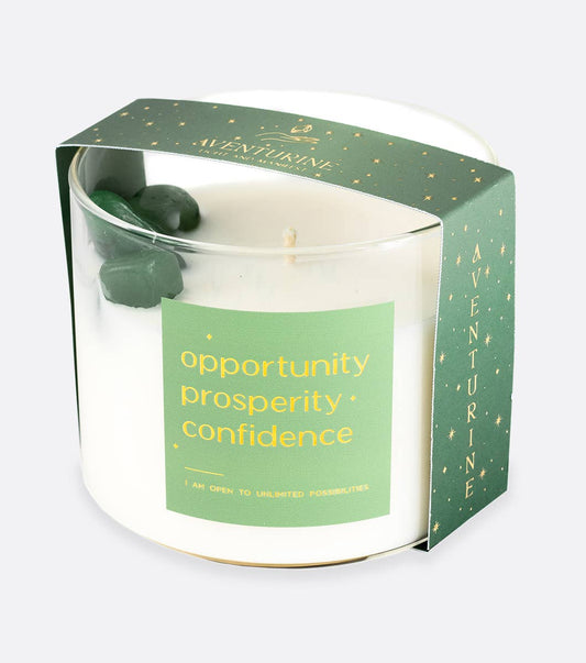 Opportunity•Prosperity •Confidence candle with Aventurine