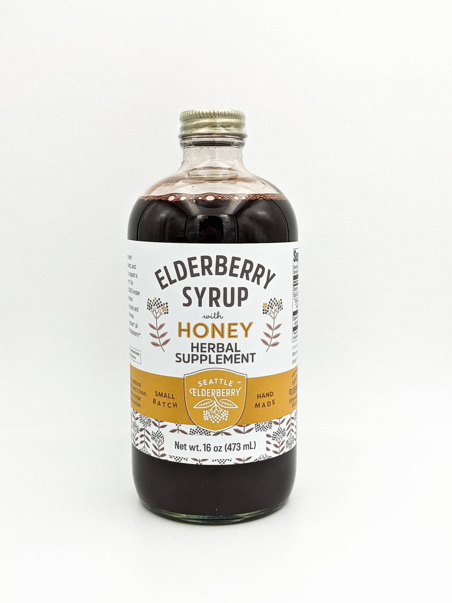 Organic Elderberry Syrup with Honey: 4oz.