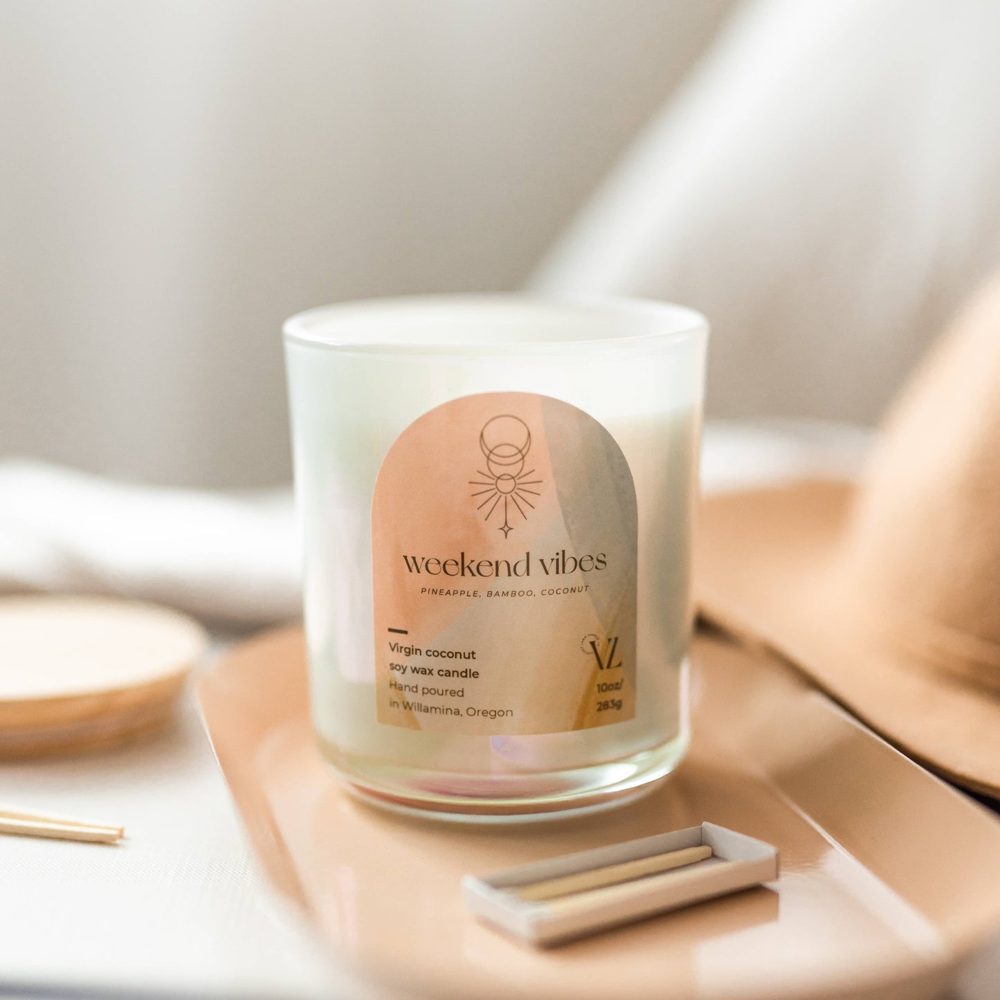Weekend Vibes | pineapple bamboo coconut, wood wick candle