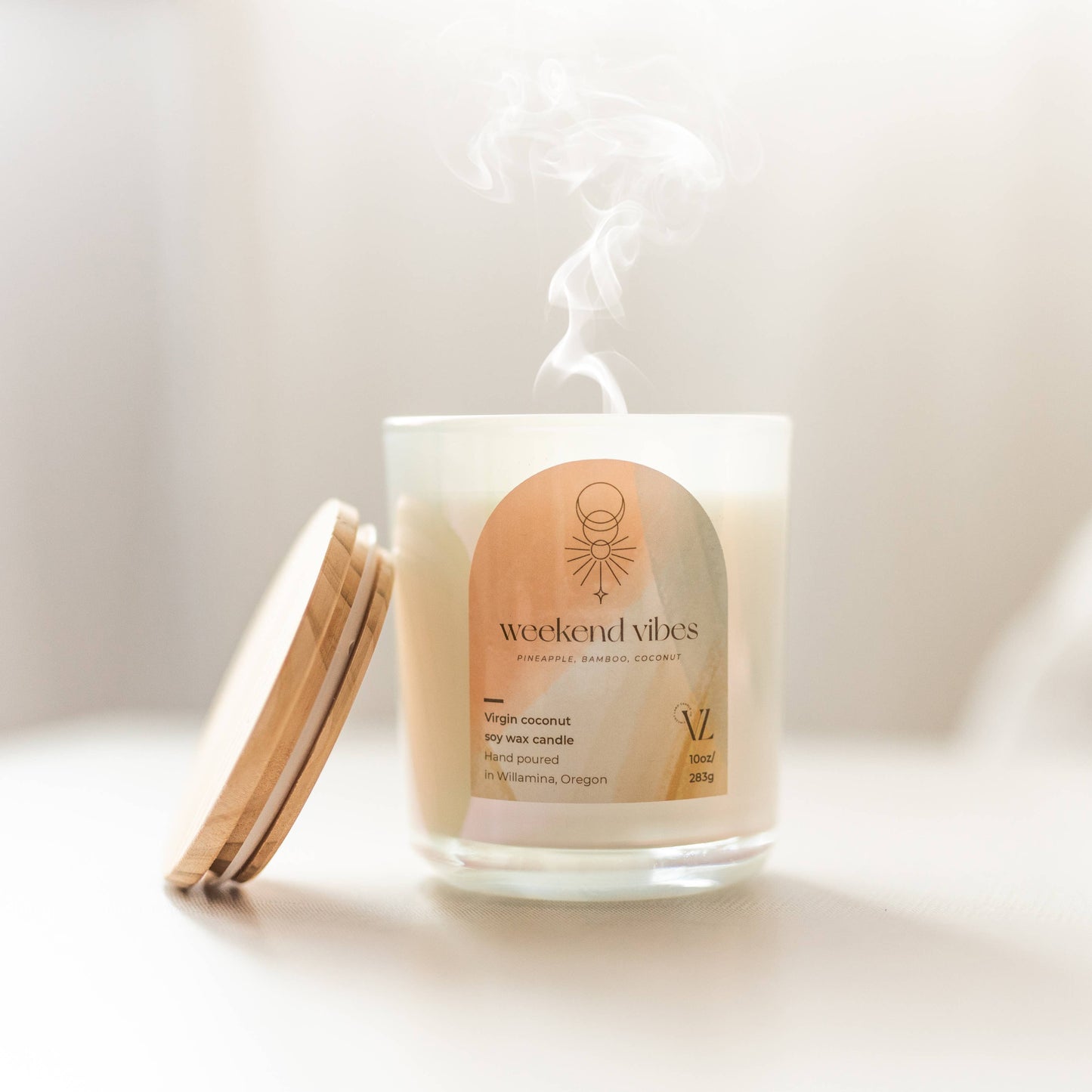 Weekend Vibes | pineapple bamboo coconut, wood wick candle