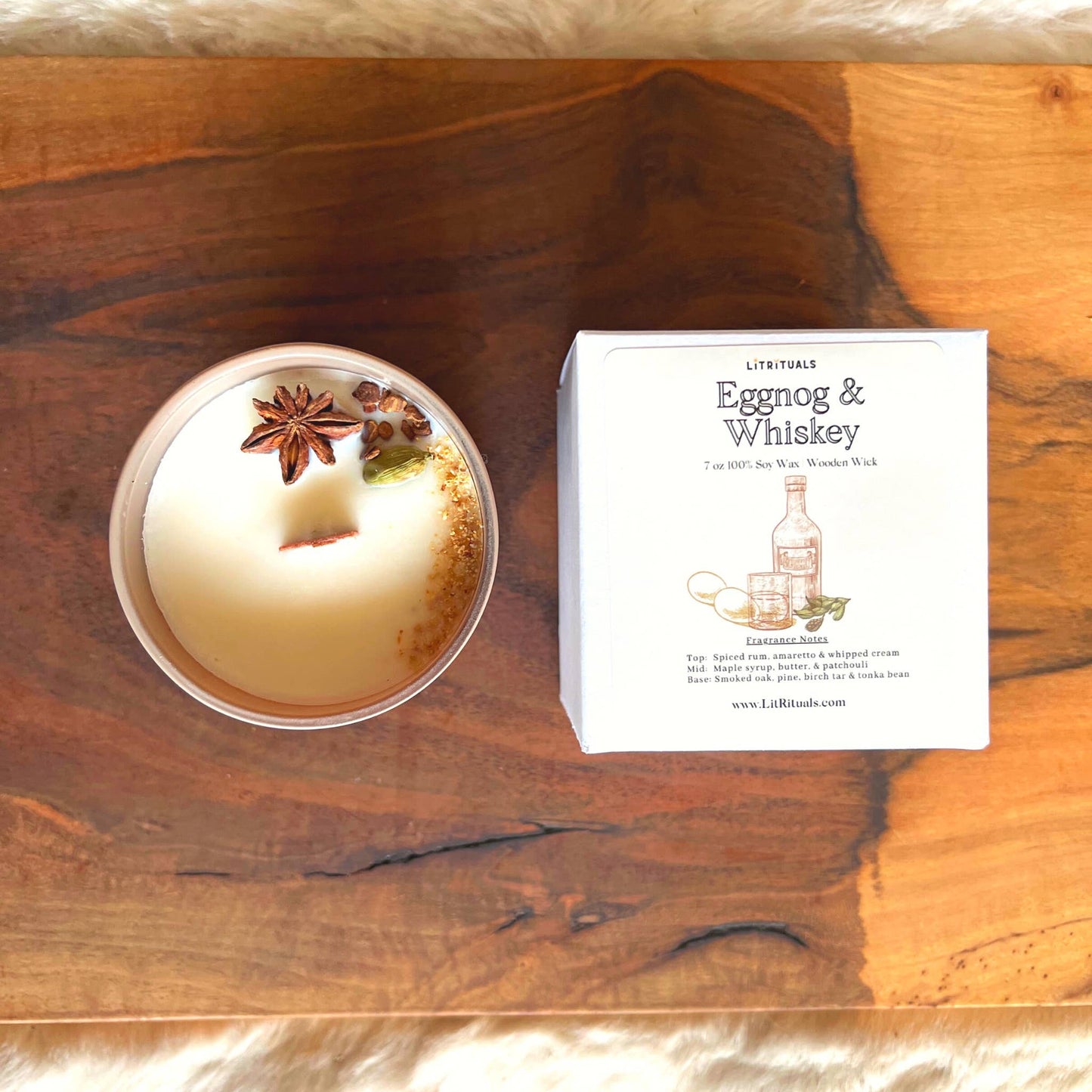 Eggnog & Whiskey Soy Candle  - Winter Collection