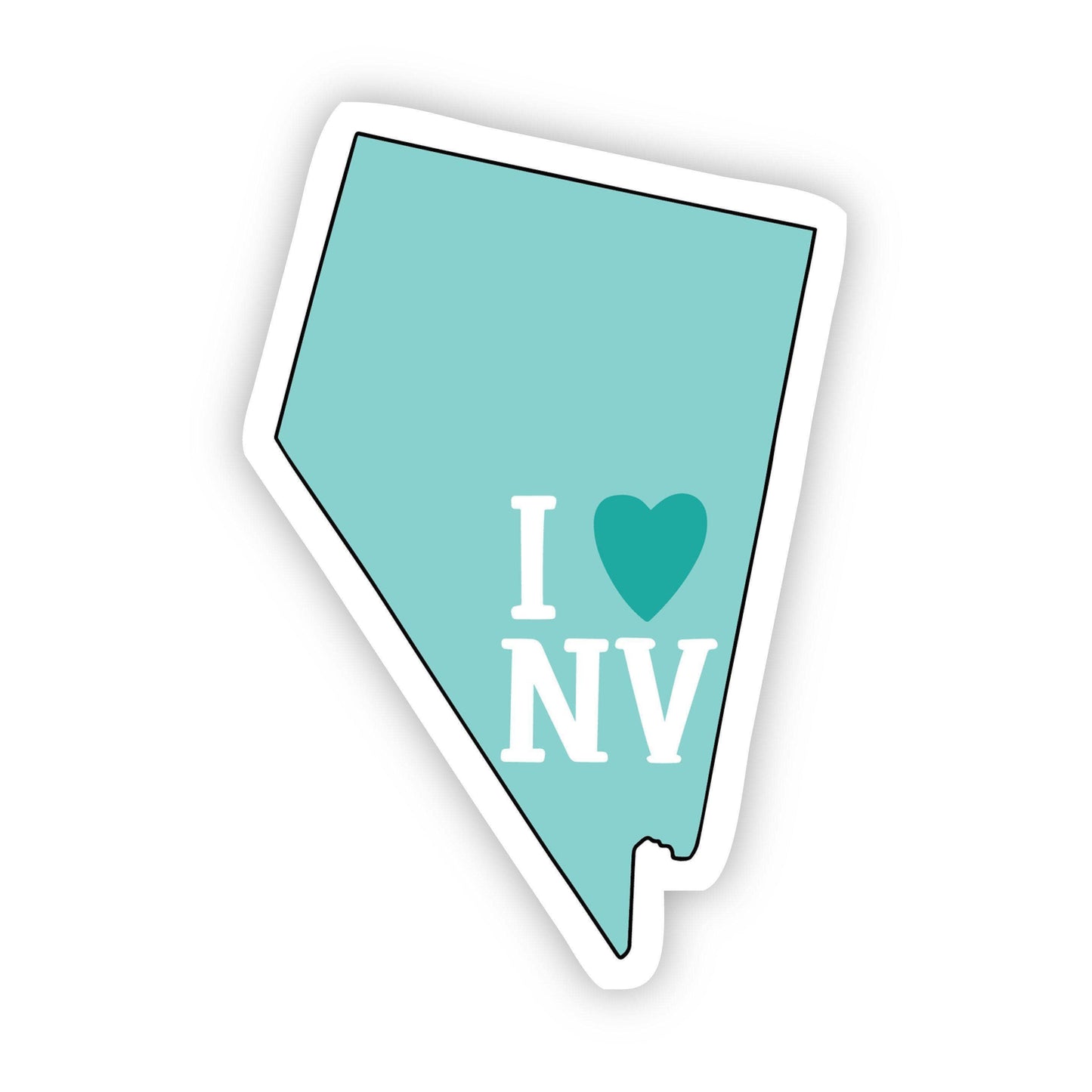 I Love Nevada Teal Sticker