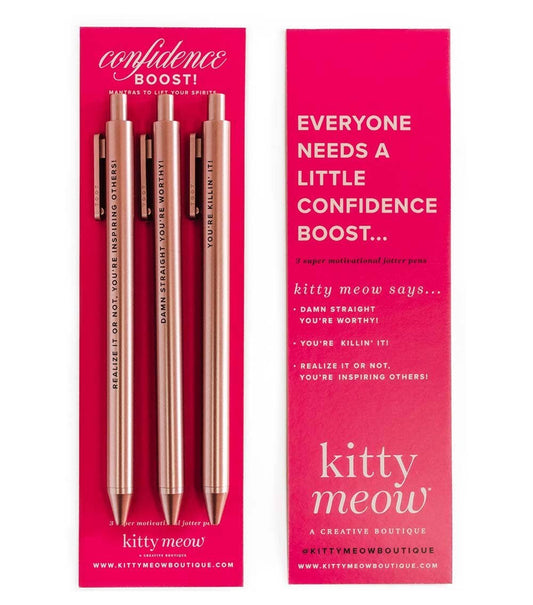 Confidence Boost Pen Set - Rose Gold Pens, Teacher Gift Idea