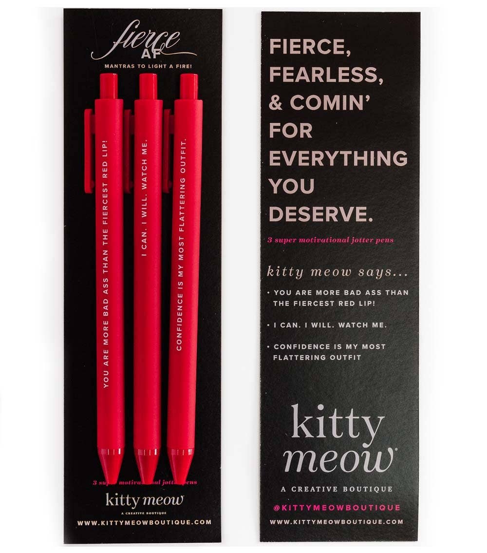 Fierce AF Pen Set - Red Jotter Pens, Teacher Gift Idea