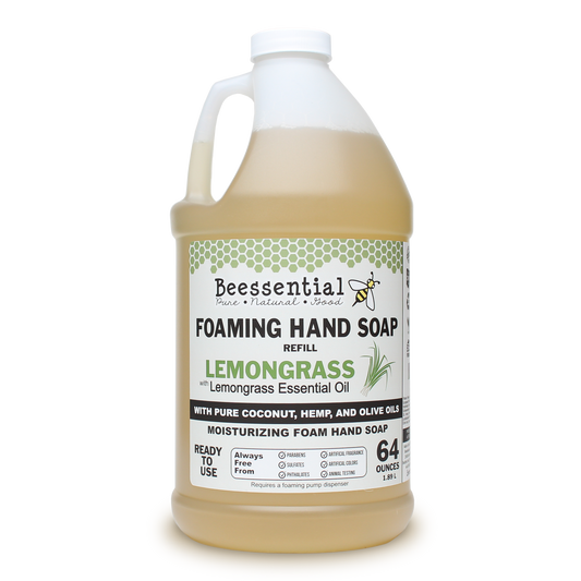 Beessential Lemongrass Foaming Hand Soap 64oz Refill